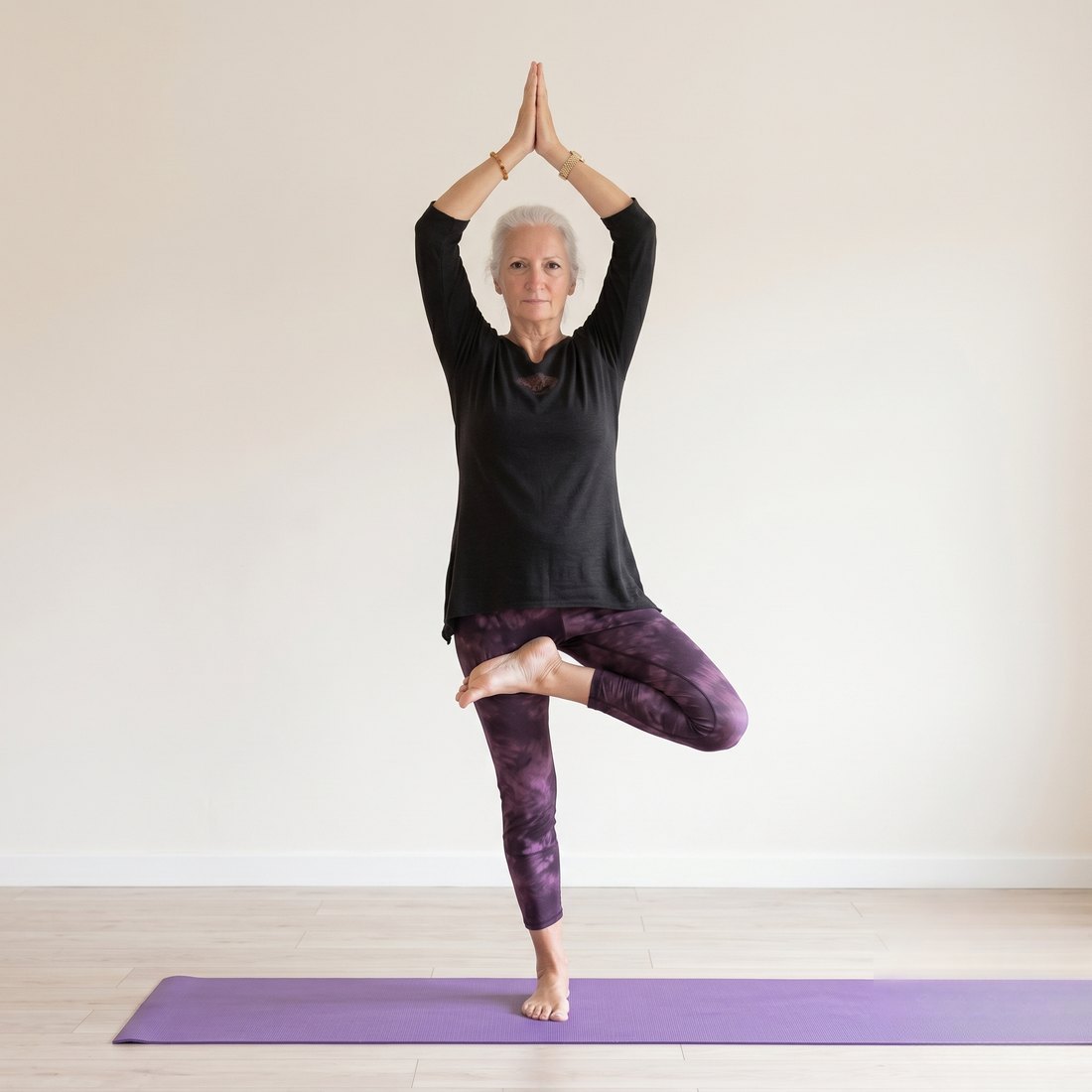 Michelle demonstrating Tree Pose